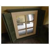 MIRRORED WINDOW W/ SHUTTER SIDE