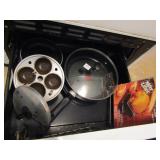 T-FAL PAN WITH LID, "NIFTY LIFTER" ETC.