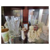 GLASS VASE, WILLOW TREE FIGURE, RELIGIOUS