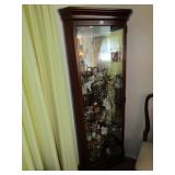 LIGHT UP CORNER CABINET GLASS SHELVES 6 FT TALL