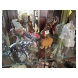 GROUP OF ELEPHANTS WOODEN, CERAMIC AND MORE