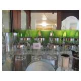 GROUP AND DRINKING AND BAR GLASSES WITH MONOGRAM