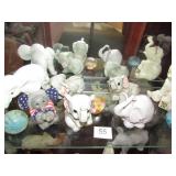 GROUP OF ELEPHANT FIGURINES LENOX, THREE PAPER