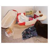 4 SILK PILLOWCASES, MOP BUCKET, SILK FEEL SCARF,