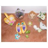 TIN OWL DECORATION, EASTER DÉCOR AND OTHERS