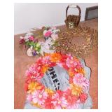 3 WREATHES AND BASKET