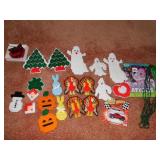 HANDMADE SEASONAL MAGNETS AND PINS, SEQUINED