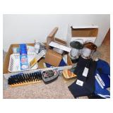 2 NEW BATTERY POWER SMALL LANTERNS, MACE, SHOE