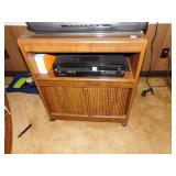 TV STAND, PRESSED WOOD, DOOR IS A LITTLE LOOSE