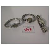 THREE VINTAGE LADIES WATCHES BULOVA EMBASSY BY