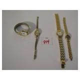 FOUR LADIES WRIST WATCHES PULSAR REGENCY ETC.