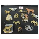 GROUP OF HORSE PINS