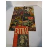GROUP OF FIVE VINTAGE COMIC BOOKS THIS IS WAR,