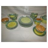 NORITAKE TEA SET W/ 7 LUNCHEON PLATES - 8 CUPS/7