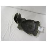 ART NOUVEAU ASHTRAY W/ MATCH HOLDER 4" H X 6.5" D