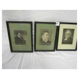 THREE PRINTS IN FRAME 9.5" X 7.5" FRIEDRICH