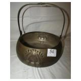 BRASS HANDLED CHERRY RAISED DESIGN - 8" H X 8.5"