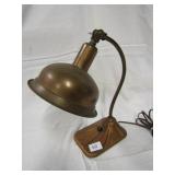 COPPER GOOSENECK LAMP WEIGHTED BASE ADJUSTABLE