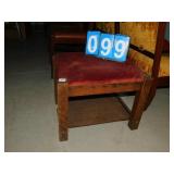 RED VELVET OTTOMAN - TWO TIER - 17" X 21"