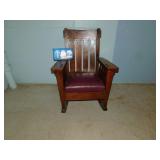 MISSION OAK ROCKER 40.5" H X 30" W BROWN VINYL