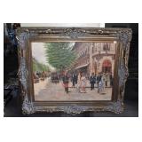 THEATER DU VAUDEVILLE - BUSY STREET SCENE W/