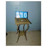 ORNATE METAL FERN STAND TWO TIER 29" H X 12.5