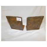 COPPER PINECONE DESIGN BOOKENDS 6" H X 5.5" W