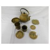 BRASS GROUP, BOWLS, PLATES