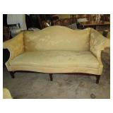 GOLD ORIENTAL MOTIF SOFA 35" X 29" X 89" WITH