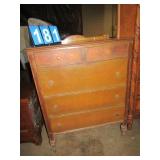5 DRAWER ANTIQUE CHEST 3 LARGE 2 SMALL DRAWER 48"