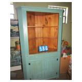 CORNER CABINET GREEN 1 PIECE - 78" H X 49" W X