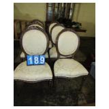 CARVED DINING CHAIRS CREAM UPHL. - IN 3 LOTS IS