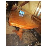BERNHARDT DINING TABLE BURLED WOOD TOP 64" X 41"