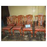 CHIPPENDALE DINING CHAIRS CLAW/BALL FEET 42" H X