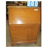 OAK DROP FRONT DESK - 43" H X 31" W X 16