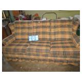 PLAID SLEEPER SOFA 77" WIDE - SLIGHT TEAR ON