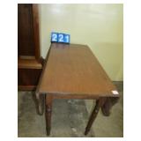 PINE DROP SIDE TABLE 42" X 23" W HAS TWO 11"