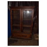 VICTORIAN 2 DOOR BOOKCASE 61" H X 45" W X 15" D -