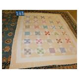 HAND STITCHED QUILT 70" X 82"