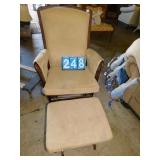 PLATFORM ROCKER W/ OTTOMAN TAN COLOR