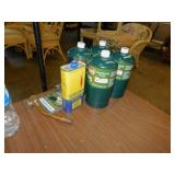 OIL CHANGER, PLASTIC MILK CAN, CLIP ON LIGHT