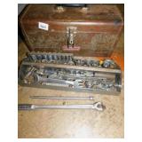 METAL TOOLBOX W/ SOCKETS GALORE
