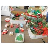 VINTAGE BEADED SANTA MRS. CLAUSE, PLASTIC