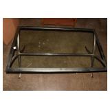 GLASS & CHROME COFFEE TABLE 19" H X 48" W X 28" D