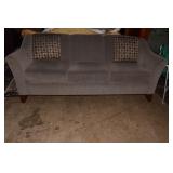 CHARCOAL 3 CUSHION SOFA WITH 2 ACCENT PILLOWS,