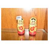 USSR TWO NESTERS W/ SMALL FIGURES INSIDE