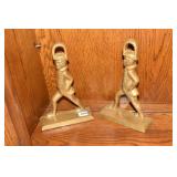 BRASS DOOR STOPS 2 11" H