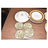 HAND PAINTED PLATES, JOHNSON BROS. BUTTER PLATES,