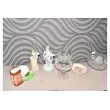 PRESSED GLASS BOWL, VIRGINIA PLATE, ETCHED ROSE