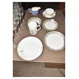 HAND PAINTED PLATES, MUG ETC.